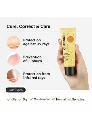 كريم نهاري معدني واقي من الشمس بلمسة نهائية غير لامعة SPF 30 PA+++ | حماية واسعة الطيف من الشمس (UVA، UVB و IR) | أكسيد الزنك مع بروبيوتيك، 50 جرام (عبوة من 1) - view 4